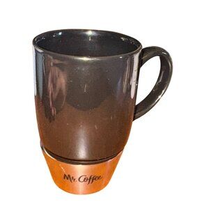 Mr. Coffee Black Ceramic Mug With Copper Base 12 Oz